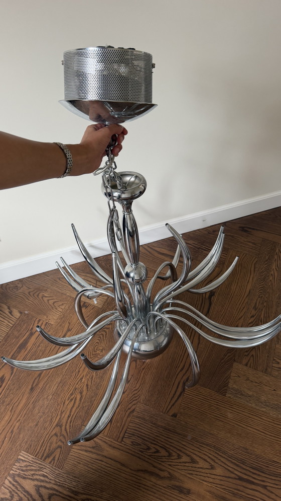 Llamas 15-Light Chandelier in Polished Chrome – Metal (photo 4 of 5)