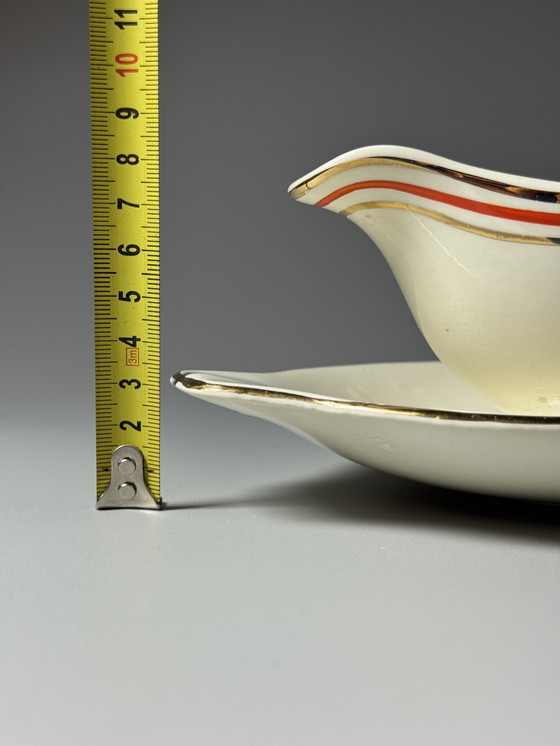 Image 1 of Boch Frères, Art Deco – Große Servierschüssel & Soßenschüssel (1940er Jahre)