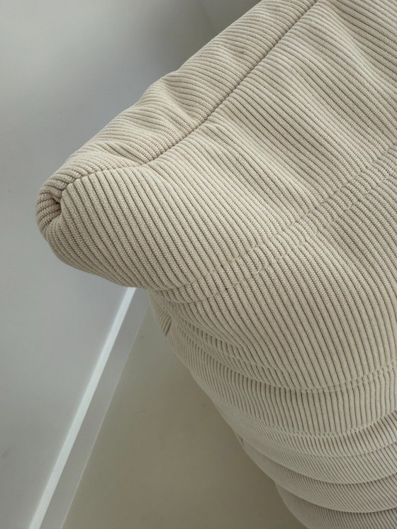 Image 1 of Modular Lounge Set in Togo Style – 2x Armchair + Ottoman – Corduroy