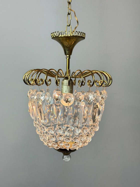 Lustre décoratif en cristal “Strawberry” style Josef Frank, design Mid-Century, années 60 – Suspensions (photo 19 of 20)