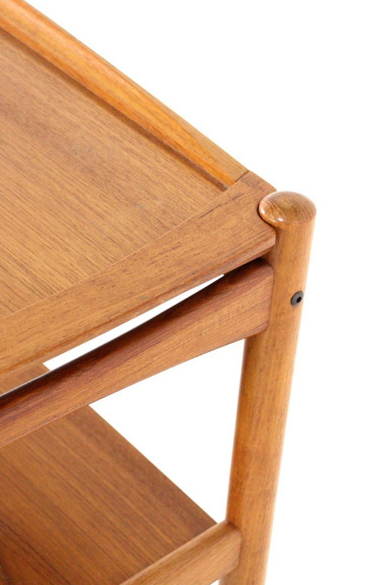 Image 1 of Poul Hundevad trolley met los dienblad Deens vintage