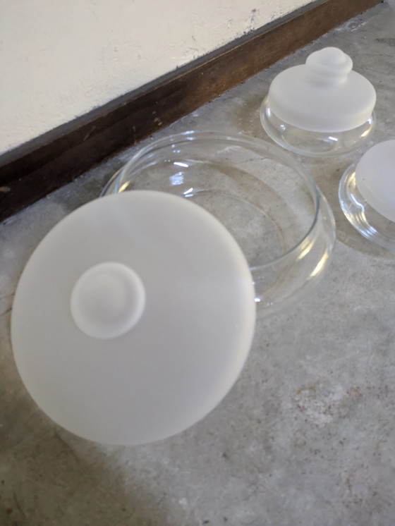 Image 1 of Koekjes schaal en bonboniere - Jaques Boon glasfabriek Leerdam 
