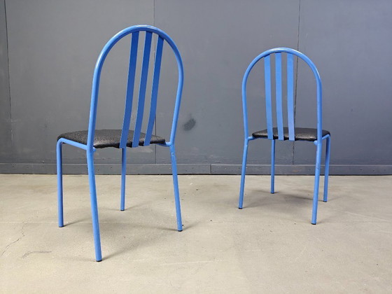 Image 1 of Satz Nr 222 Stühle von Robert Mallet-Stevens, 1980er Jahre, Satz von 7