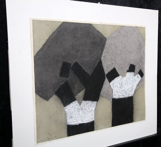 Image 1 of Keidel, Barbara - Deux arbres de rue - 1994 - technique mixte - exemplaire unique signé à la main