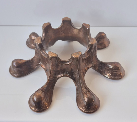 Image 1 of Lampada da tavolo in bronzo di Michael Harjes circa 1960 Brutalismo