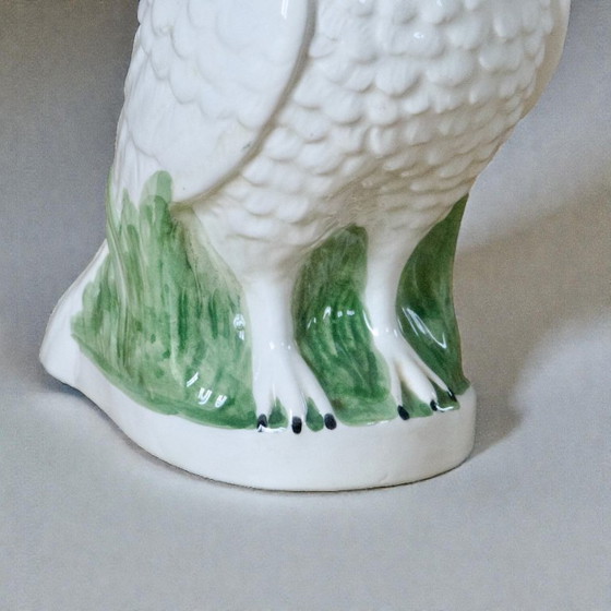 Image 1 of Large antique owl/owl earthenware carafe