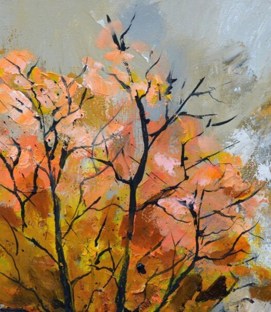 Along the River in Autumn – P. Lambert, Dipinti e disegni, Canvas (photo 2 of 5)