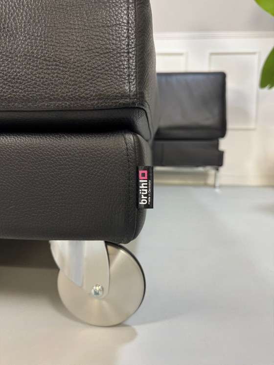 Image 1 of Brühl Fourtwo Sofa Leder Schlafsofa Four Two Schwarz