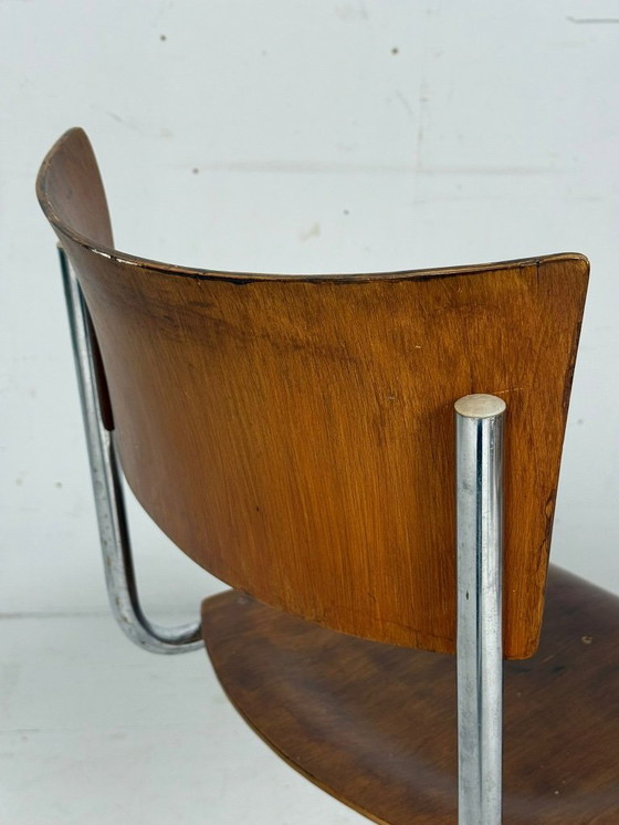 Image 1 of Juego de 2 sillas cantilever de Mart Stam para detectores de mosquitos, modelo: FN6, década de 1930