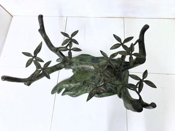 Image 1 of Table basse Willy Daro Bonsai, style Hollywood Regency des années 1970, provenant de Belgique