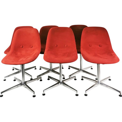 Set of 6 vintage "Eyes" chairs by J.Foersom and P.Hiort-Lorenzen for Erik Jorgensen, Denmark 2009