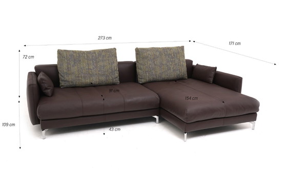 Image 1 of Rolf Benz Nuvola divano divano ad angolo divano ad angolo cuscini in pelle