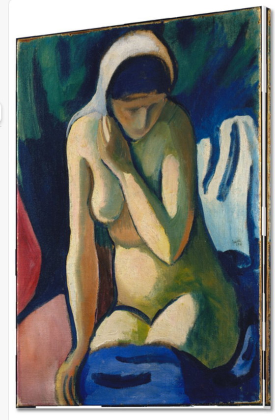 Image 1 of August Macke -- Fille nue avec foulard