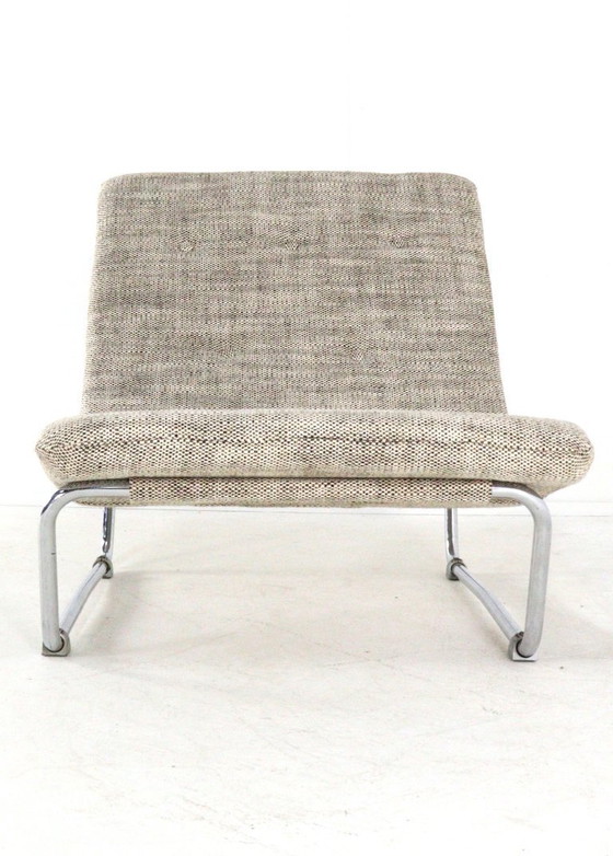 Image 1 of Vintage fauteuil 'Hierden' midcentury nieuwe gestoffeerd