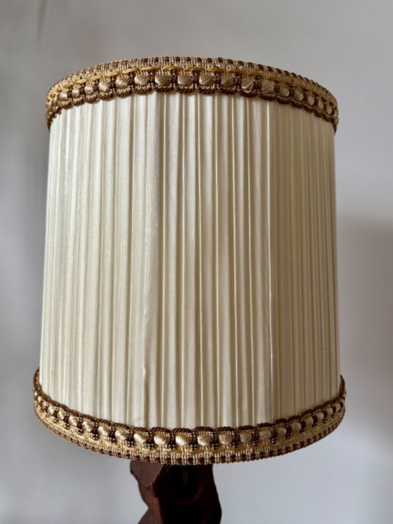 Image 1 of Special vintage retro wooden table lamp from the 60s/70s