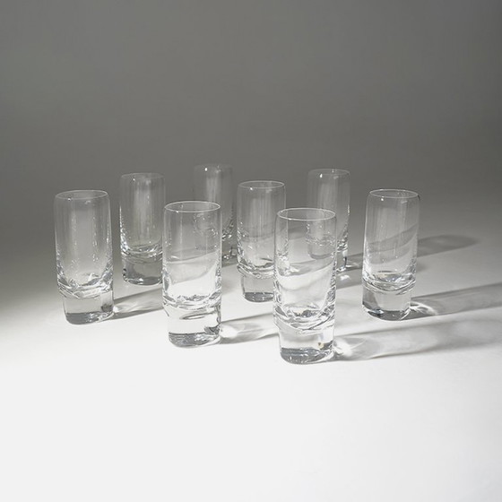 Image 1 of 8 “Pitagora Highball” glasses by Marco Zanuso for Arnolfo di Cambio, 1970s