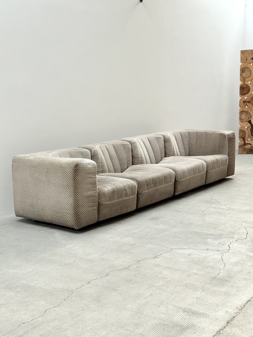 TITO AGNOLI FOR ARFLEX "MODEL 9000" COTTON MODULAR SEATING GROUP SOFA CHAIR, ITALY 1970s