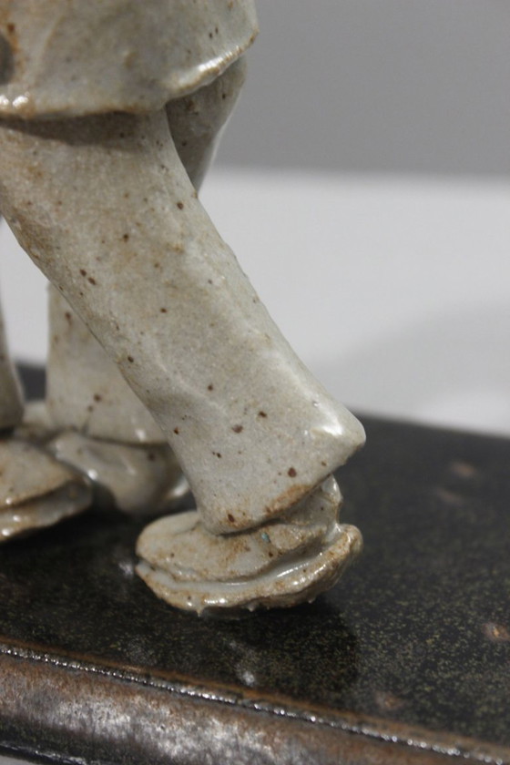 Image 1 of Suzanne Dumoulin in Gouzy - Danspaar, geglazuurd steengoed, aardewerk uit Ariège