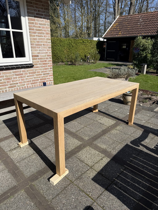 Solid oak dining table