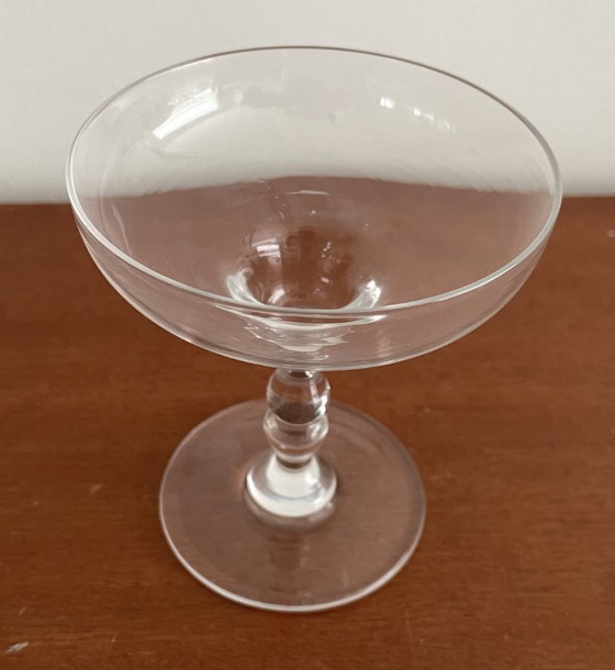 Image 1 of Vier Champagnergläser aus geschliffenem Kristall im Art-Deco-Stil