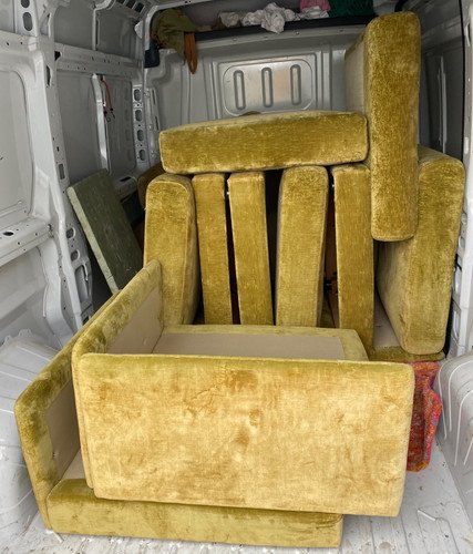 Neue Wiener Werkstätten 70s Lounge Sofa in Green Velour Sectional – Couches (photo 2 of 38)
