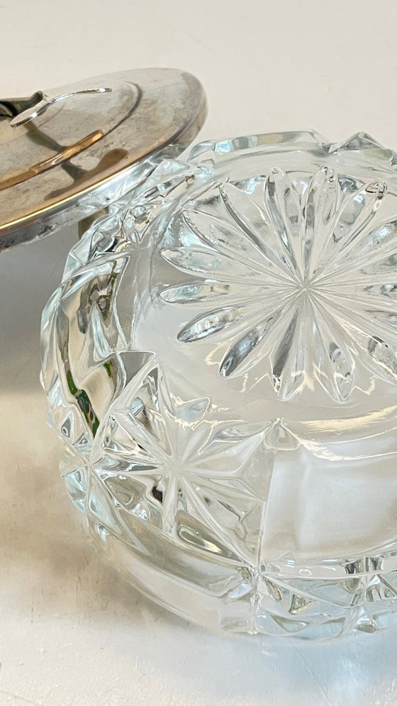 Image 1 of SUCRIER à Pince CRISTAL Vintage