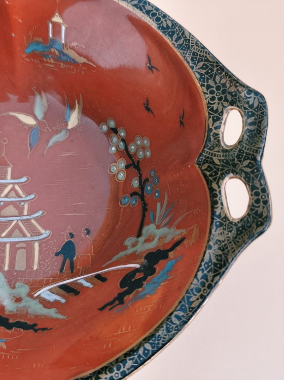 Plato pequeño antiguo de estilo chinoiserie – Erdmann Schlegelmilch (ca. 1910) – Objetos decorativos (photo 3 of 5)