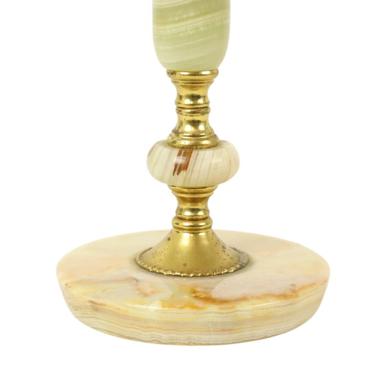 Image 1 of Vintage Table Lamp Onyx Marble