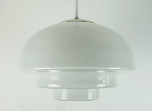 large art deco bauhaus glass pendant light mithras august walther & sons 1930s