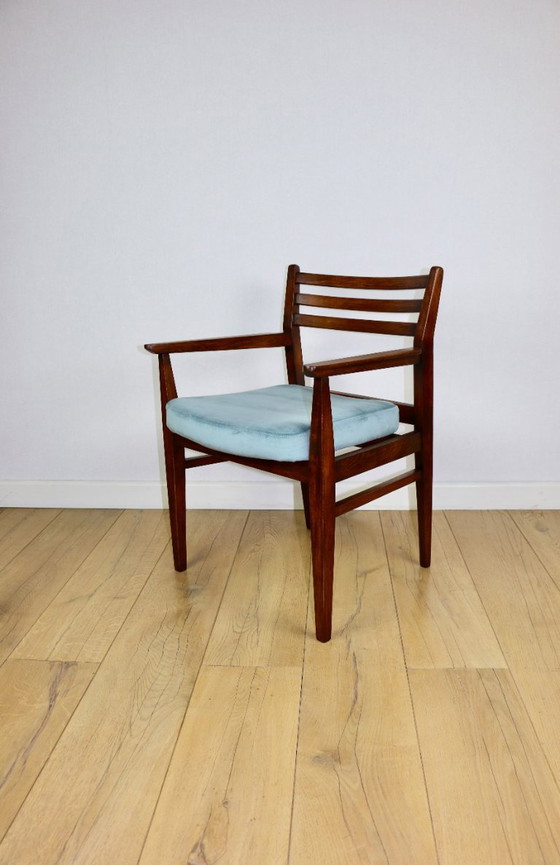 Image 1 of Vintage bureaustoel - zeeturkoois