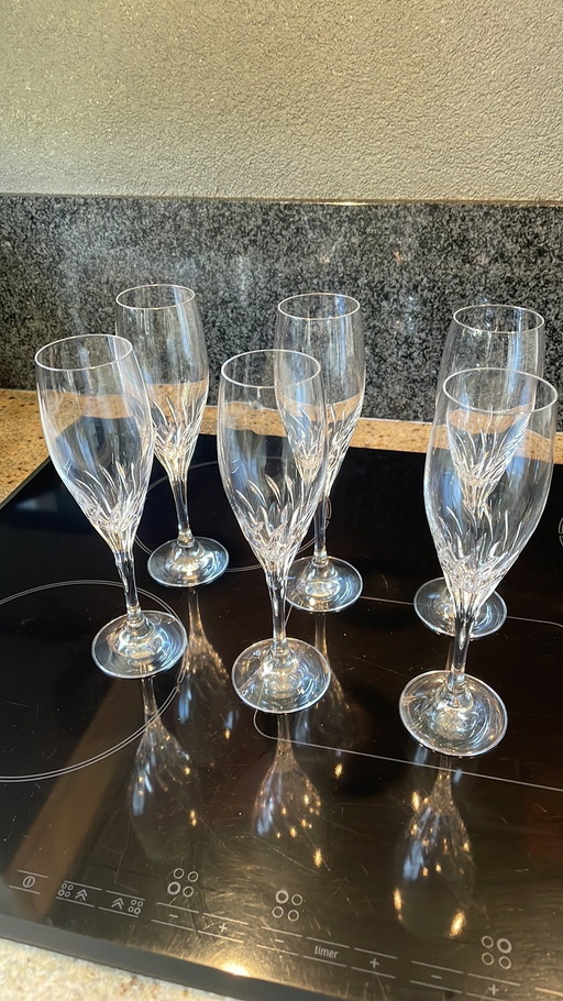 Verres à champagne en cristal