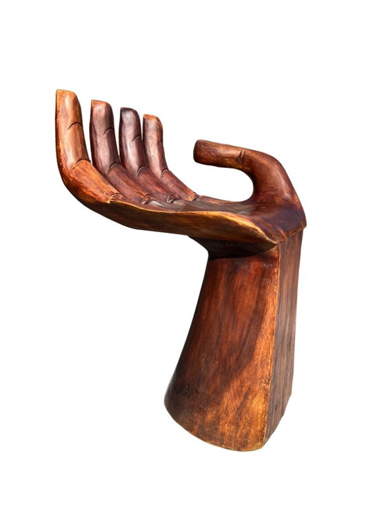 Pedro Friedeberg "Hand Chair" Design hand chair sculpture – Stools, Wood (photo 3 of 22)