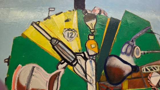 Image 1 of Oskar Lens, the daily grind of life, oil on canvas