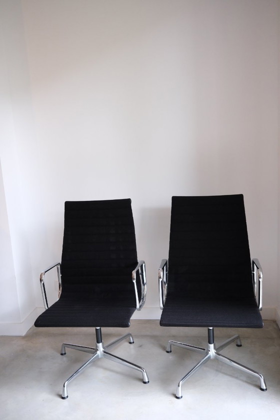 Image 1 of 4x Vitra Eames EA112 – Hopsak negro / Cromo