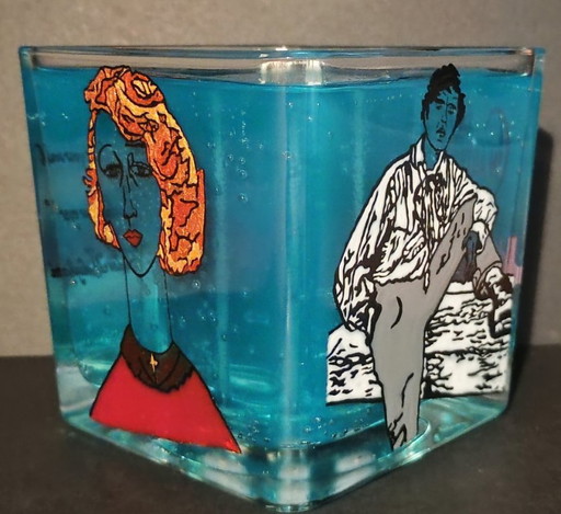 Lolotte · Vela funcional coleccionable 1/1 pintada a mano · Inspirada en Amedeo Modigliani