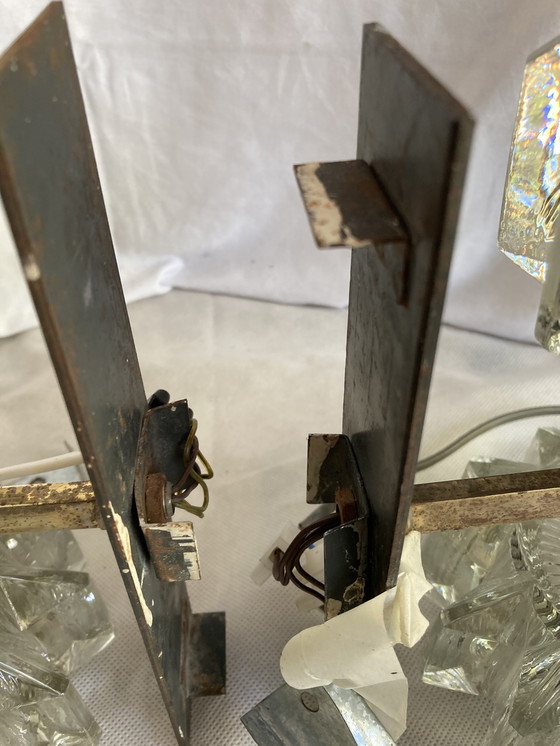 Image 1 of Coppia di applique, anno 30, opera italiana, vetro di Murano e ottone