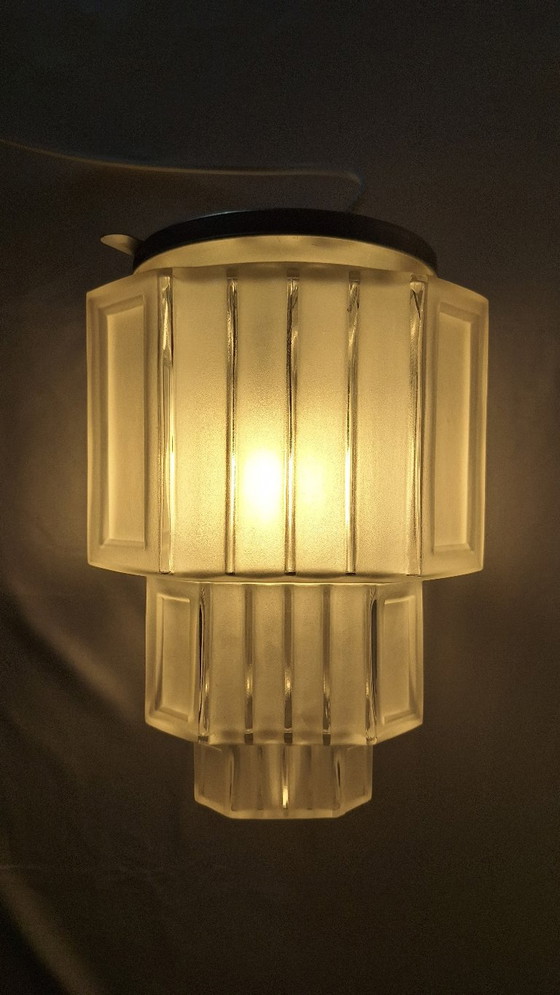 Art-Deco-Wolkenkratzer-Kugel-Deckenleuchte – Deckenleuchten, Glass (photo 8 of 19)
