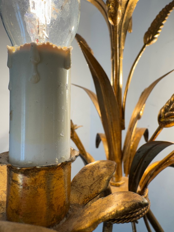 Image 1 of Lustre épi de blé doré Hans KOGL années 70