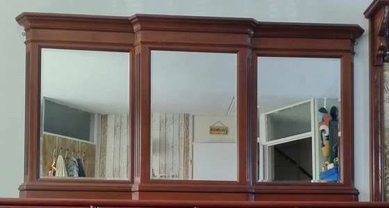 Image 1 of Bar Mirror With Faceted Glass