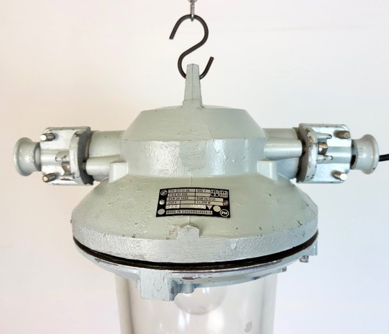 Image 1 of Lampada antideflagrante industriale in alluminio pressofuso grigio, anni '70