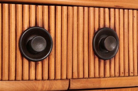 Image 1 of Barkast in licht hout, toegeschreven aan Paolo Buffa, jaren 40