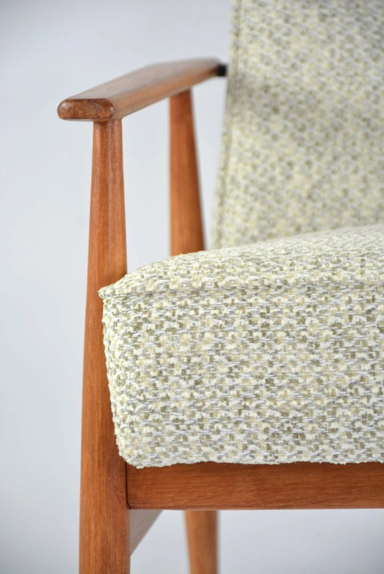 Image 1 of Fox fauteuil in gemêleerd beige en groen