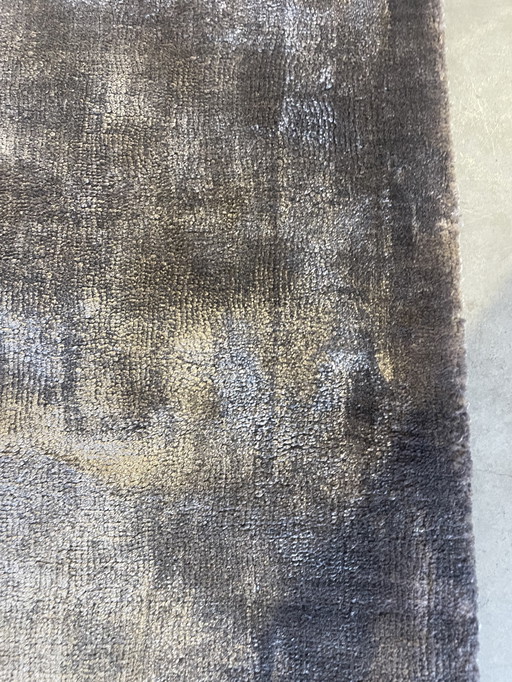 Tappeto vintage in seta e viscosa