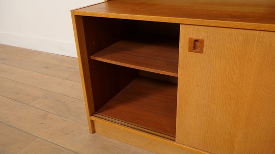 Image 1 of Vintage wall cabinet | Bookcase | Oak | Sliding doors