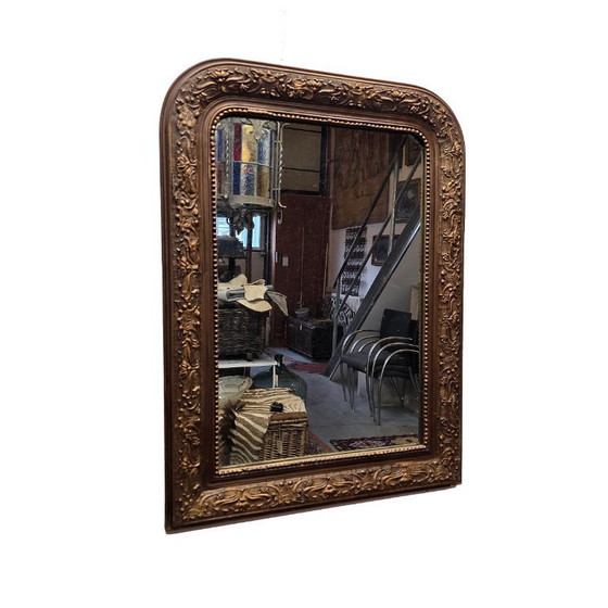 Image 1 of Antiek Franse Art Nouveau Spiegel, Begin 1900