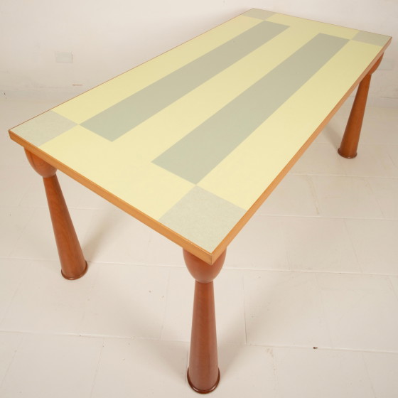 Postmoderner Alicudi Laminat Esstisch von Ettore Sottsass für Zanotta Italien 1990 – Esstische (photo 13 of 24)