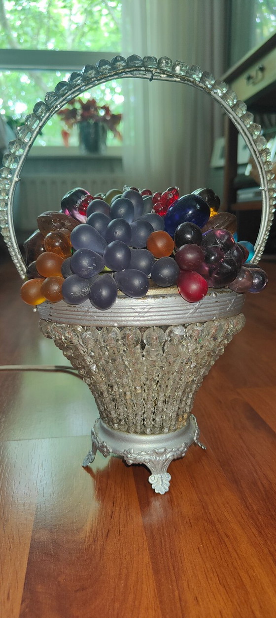 Image 1 of Tschechische Art Deco Obstkorb Lampe