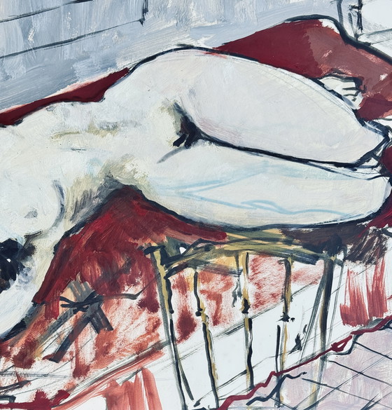 Image 1 of Jean Marie Planque - 1970 - Magnifico dipinto di nudo