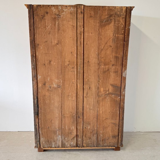 Antieke Eiken Biedermeier Meidenkast met Authentiek Pennenrek – Kledingkasten, Wood, Vintage (photo 11 of 15)