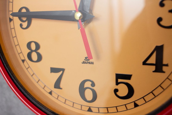 Image 1 of Seiko CO. LTD Japon - Horloge murale industrielle rouge
